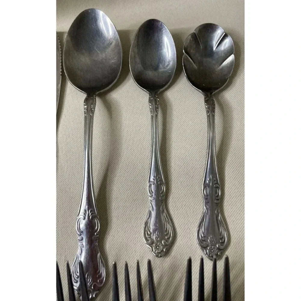 Embassy Classic Valhalla Stainless Flatware Silverware Set 23 Pieces‎ Japan MCM